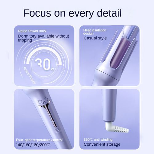 2 in 1 Interchangeable Rotating Automatic Anti-scald Heat protection Hair Curler Arc Voluminous