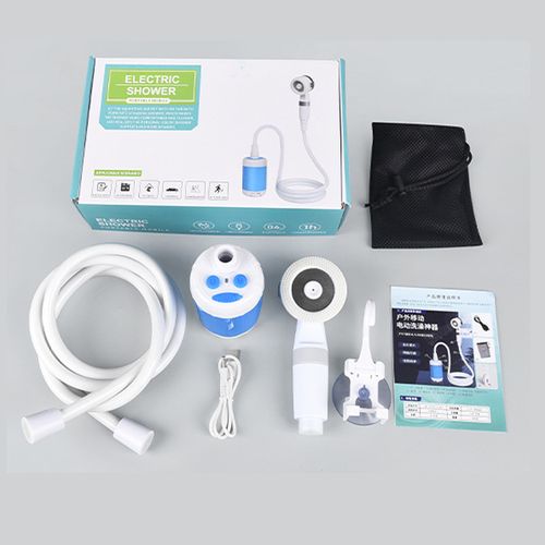 Outdoor Portable Shower, Camping USB Rechargeable Camping Shower Pump Portable Electric Filter Shower