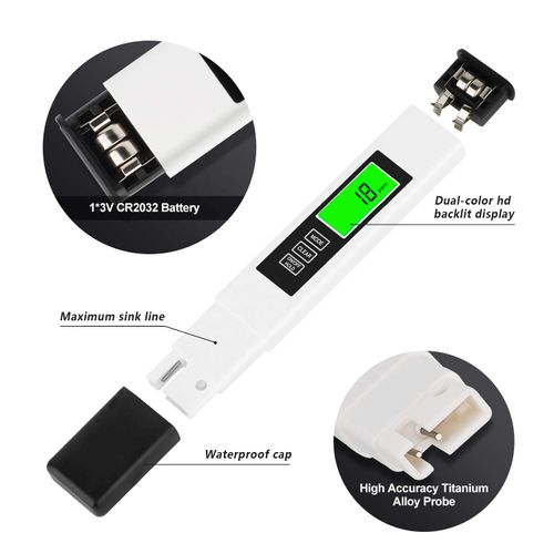 Portable Digital TDS EC Meter with Backlight Tds Meter Pen for Drink Water Hardness and Aquarium