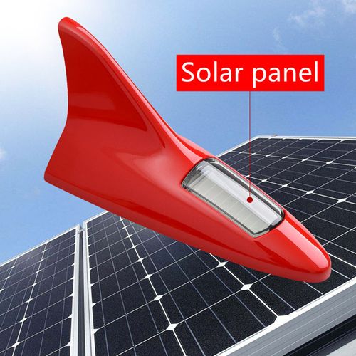 2025 Carbon Fiber Car Antenna with Solar LED, Signal Booster & Safety Tail Light