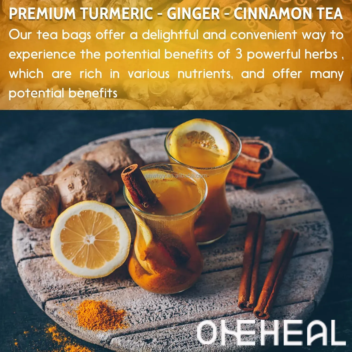 High Quality Ingredients Natural Organic Ginger Tea Premium Natural Turmeric Ginger Cinnamon Tea Bag