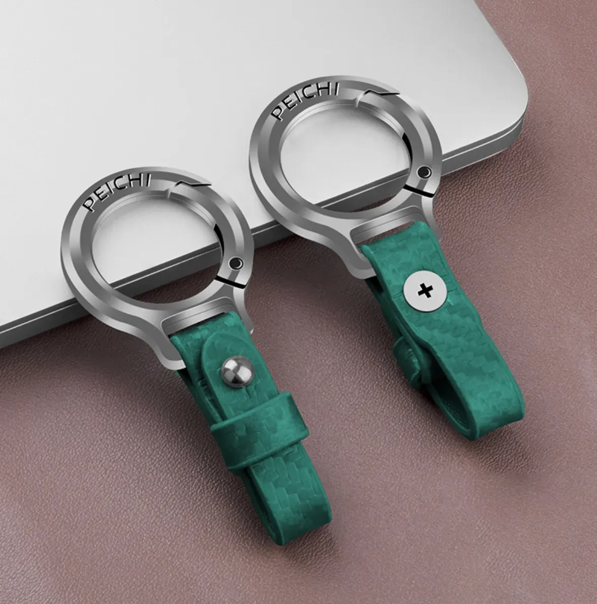 Titanium Car Key Chain Creative Shape Super Light Carbine Men Women Key Chains Titanium for Key Ring Holder