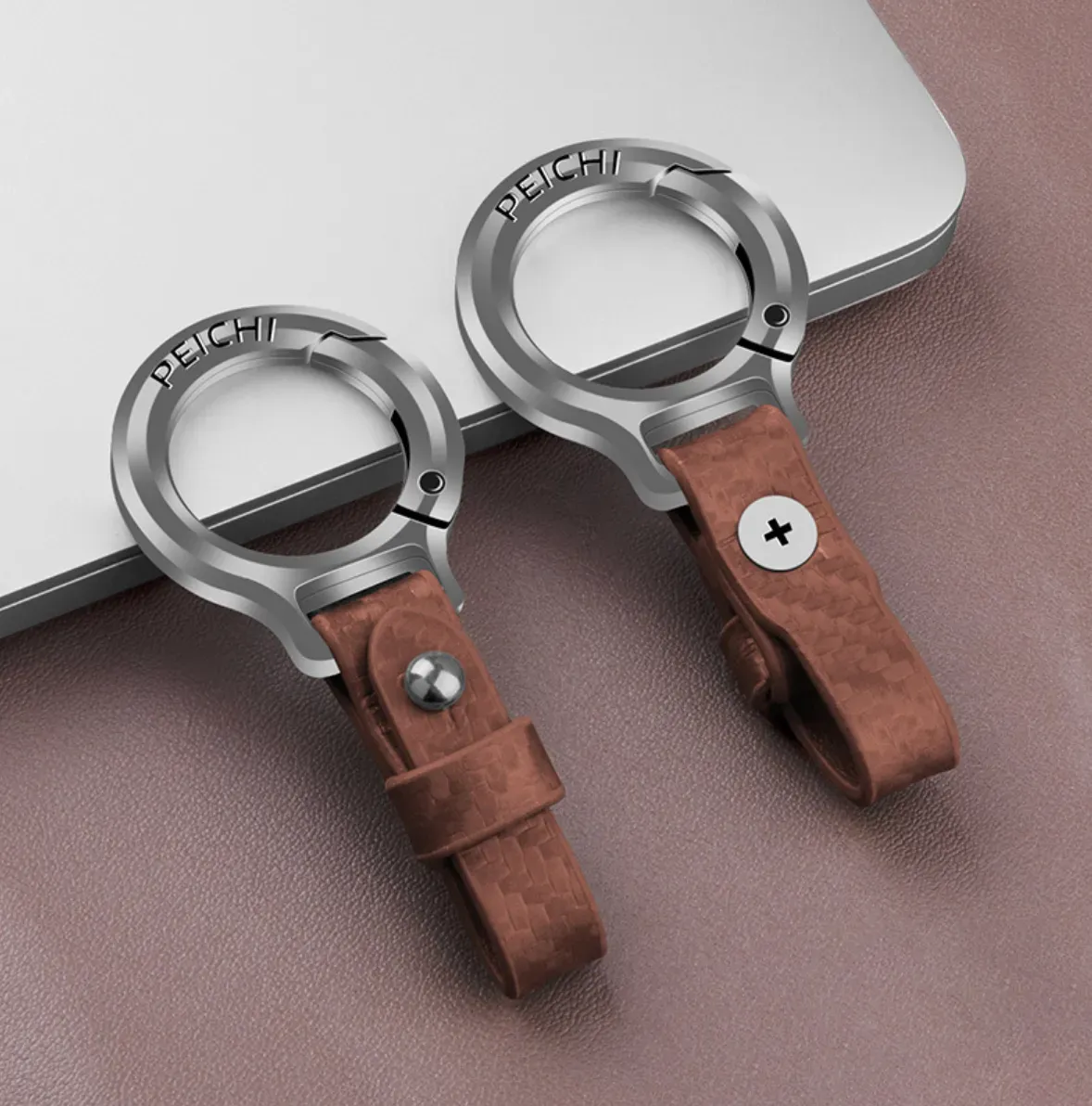 Titanium Car Key Chain Creative Shape Super Light Carbine Men Women Key Chains Titanium for Key Ring Holder