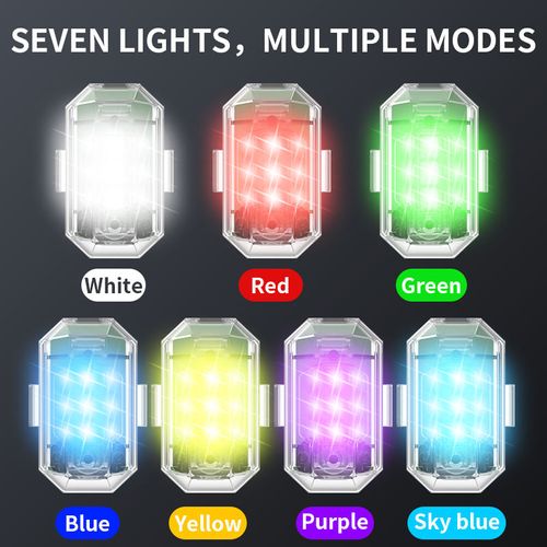 Wireless Remote Control LED Flashing Light for Cars, Motorcycles, Bikes, Drones, Scooters - Anti-Collision Warning Light, Customizable LED Flasher for Night Use