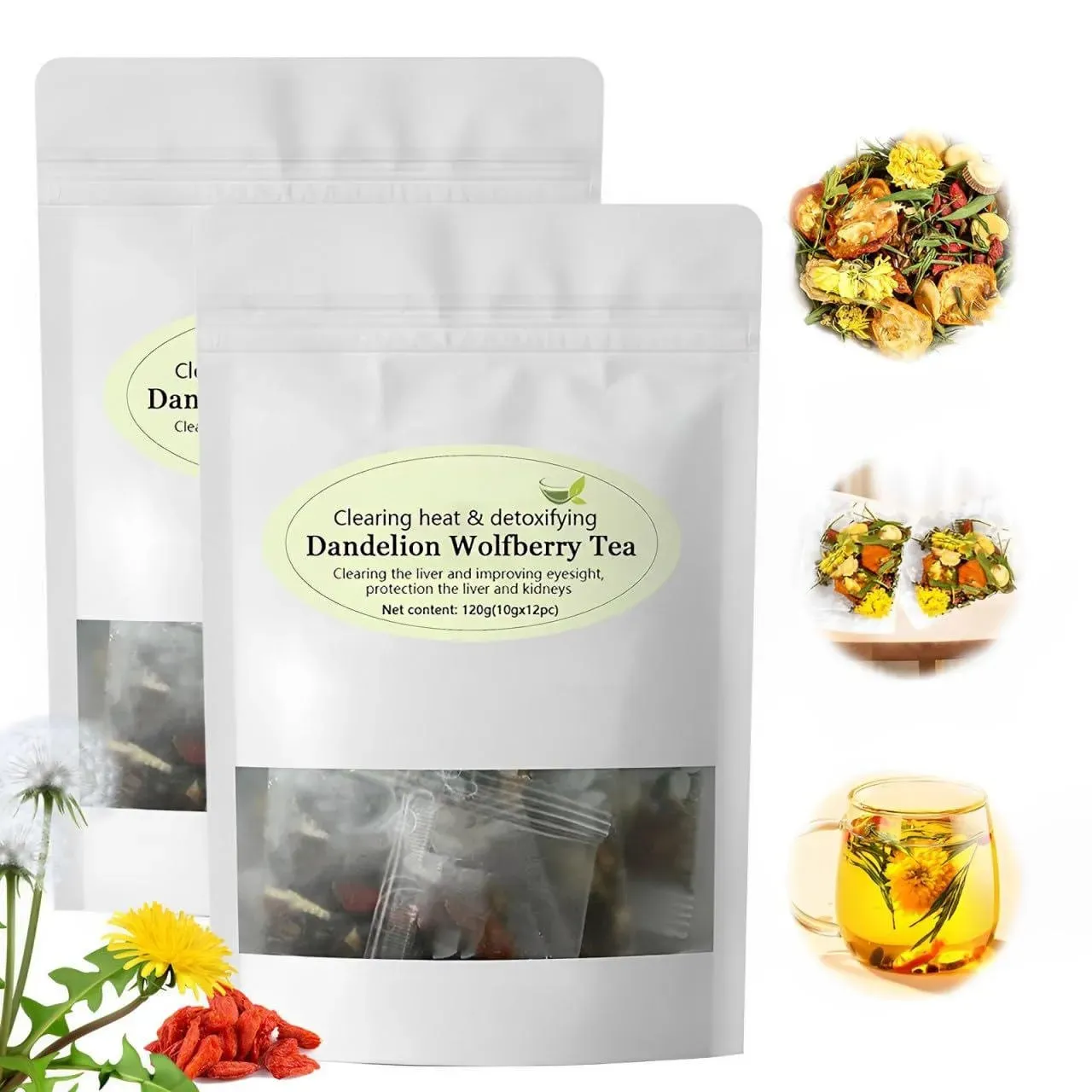 Dandelion Wolfberry Blended Health Tea Bulk Packaged Slimming Tea Bag Special Flower Tea