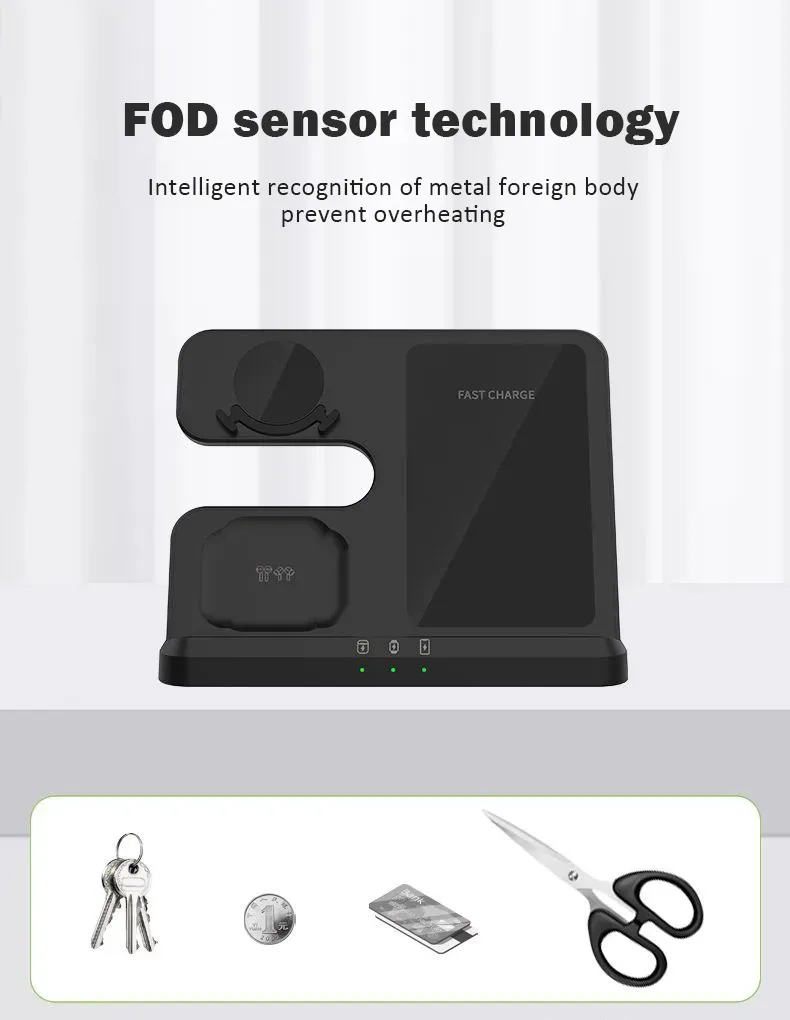 Fast 3-in-1 Wireless Charger: Perfect for Samsung Watch, Phone, Earbuds