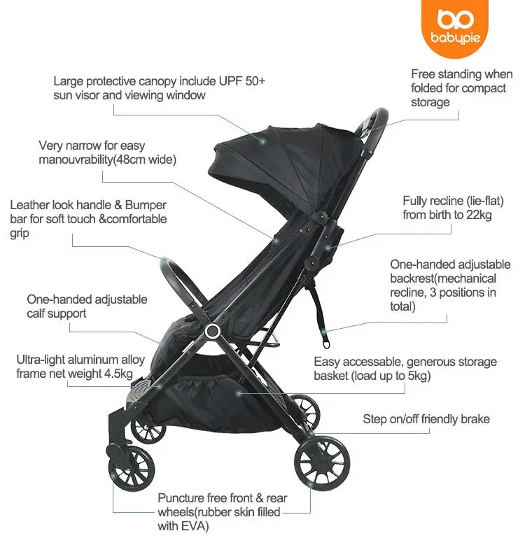 Baby Stroller Folding Portable Baby Carriage Stroller Mini Carts One Click Folding Baby Stroller