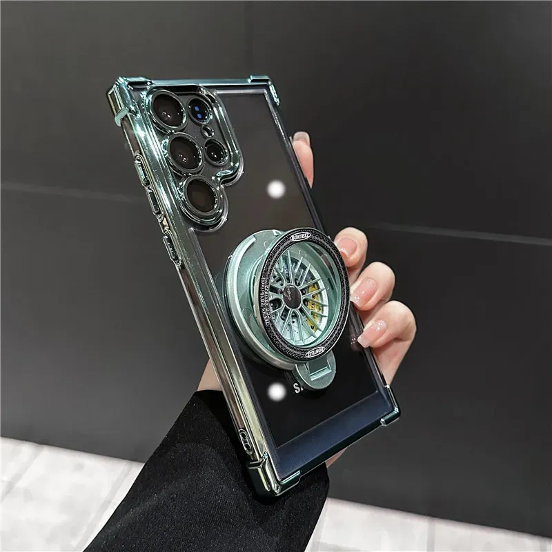 Popular Magnetic Gyro Decompression Stand Phone case for Samsung Galaxy S22 23 24 Plus FE Ultra