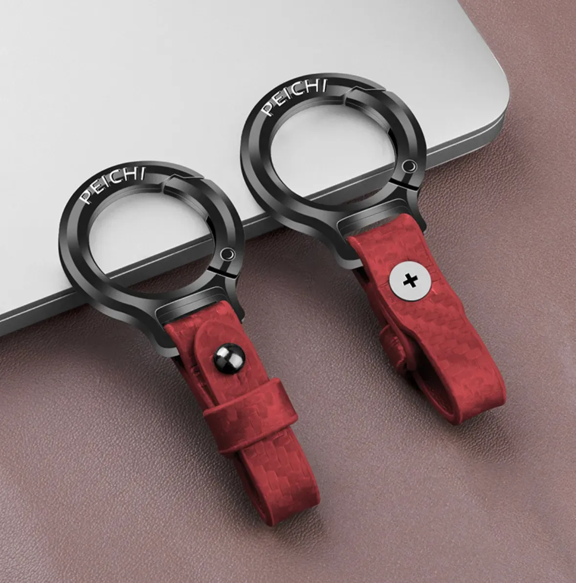 Titanium Car Key Chain Creative Shape Super Light Carbine Men Women Key Chains Titanium for Key Ring Holder