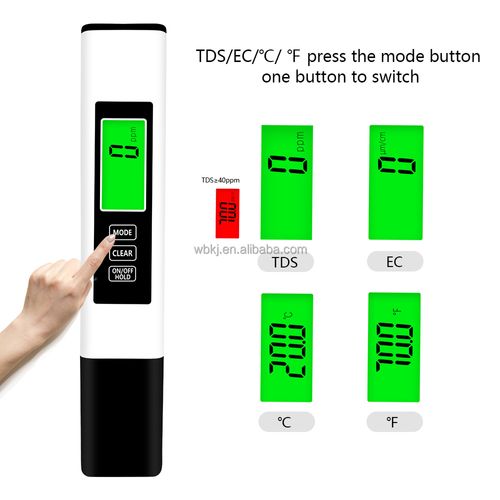 Portable Digital TDS EC Meter with Backlight Tds Meter Pen for Drink Water Hardness and Aquarium