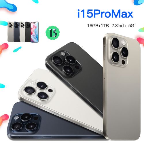 i15promax smartphone supports 4G, 7.3-inch Dynamic Island high-definition screen(It will be sent in black by default.)