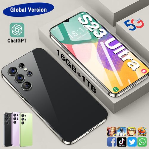 New S23Ultra Cross border Smartphone 7.3-inch High Definition Screen(Send the black style by default.)