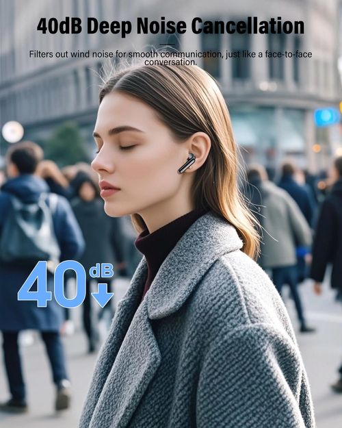 Wireless Earbuds, Bluetooth 5.4 Headphones Bass Stereo, Ear Buds with Noise Cancelling Mic, LED Display in Ear Earphones Clear Calls, IP7 Waterproof Bluetooth Earbuds
