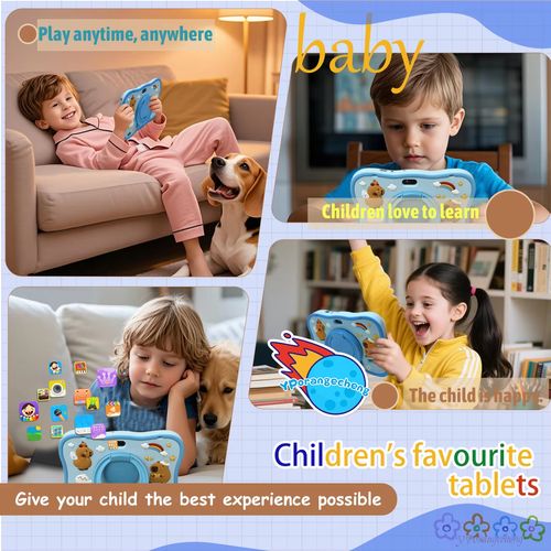 High Performance 2GB 32GB Storage 7-inch MTK Android 12 Wi-Fi Kids Tablets Educational Dual Camera 3000mAh Drop Resistant