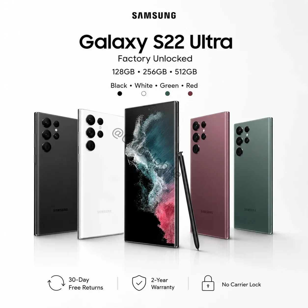 Original Brand new original Samsung Galaxy S22 Ultra 8+128G