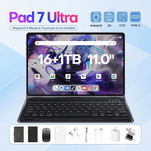 Pad7 Ultra Tablet Computer 11-Inch Android Smart Tablet 16GB + 1TB Supports  SIM Card