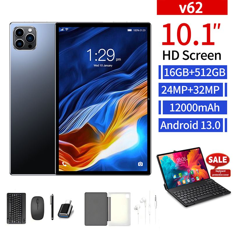 New I15 Pro Tablet 10.1 Inch Android System 8GB RAM 256GB Storage Smart Tablet