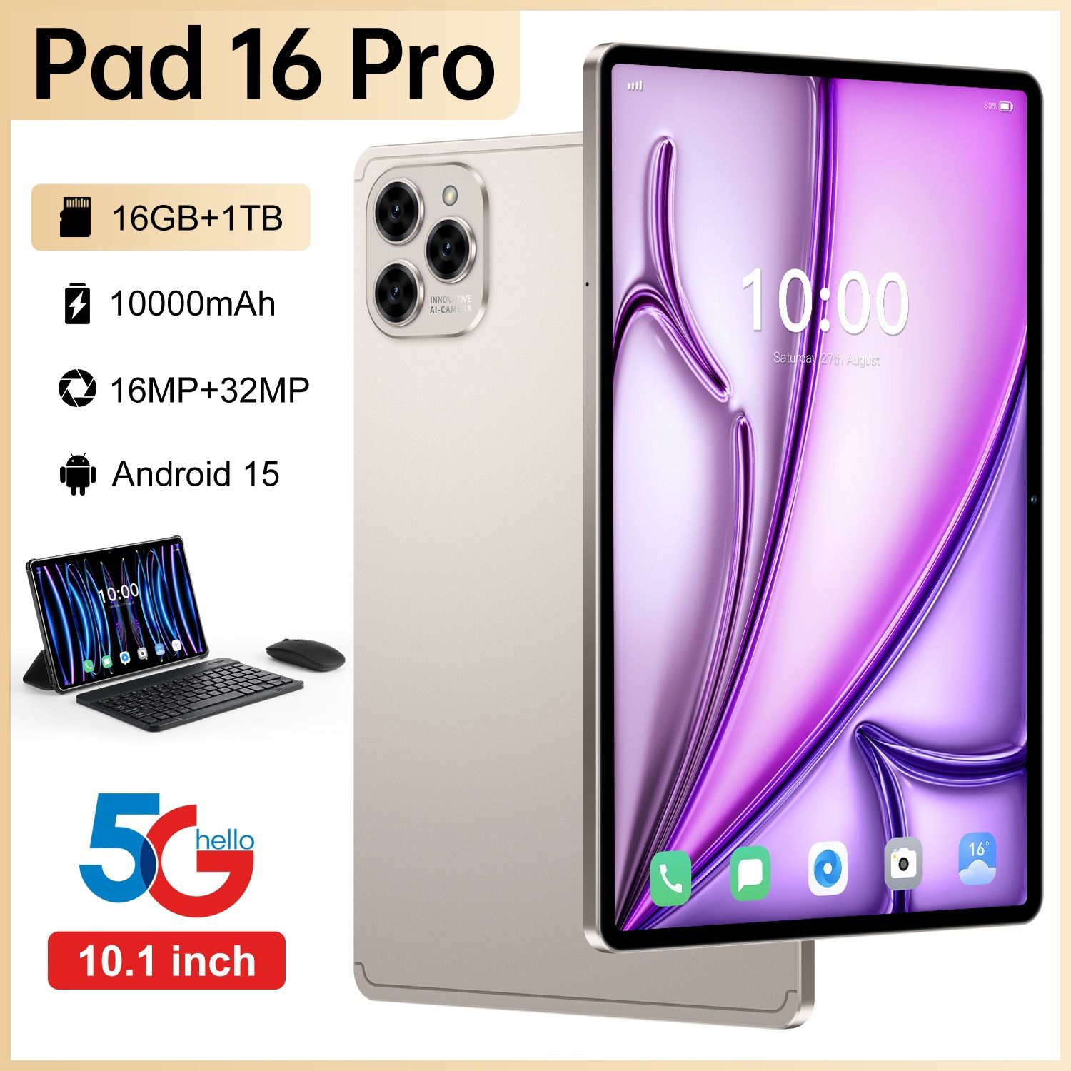 brand new pad 16 promax,10000mAh ,big storage