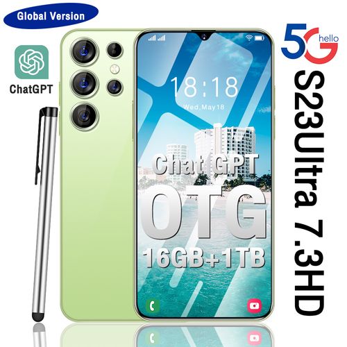 New S23Ultra Cross border Smartphone 7.3-inch High Definition Screen(Send the black style by default.)