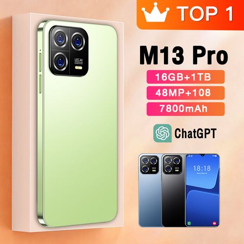 New M13 Pro smartphone  7.3  inch ultra high definition screen supports OTG fast charging.(It will be sent in black by default)