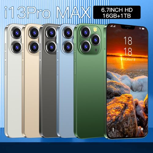 i13Pro MAX smartphone 6.7 inch display( It will be sent in black by default.)