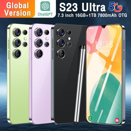 New S23Ultra Cross border Smartphone 7.3-inch High Definition Screen(Send the black style by default.)