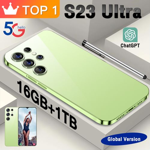 New S23Ultra Cross border Smartphone 7.3-inch High Definition Screen(Send the black style by default.)