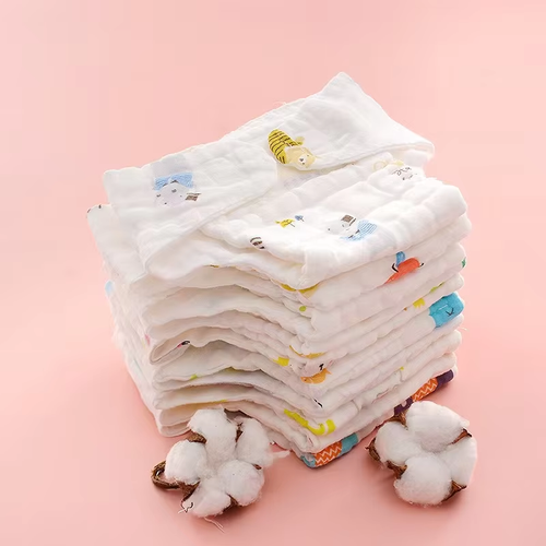 Gauze diapers, made of pure cotton, are absorbent, breathable, washable, and reusable.