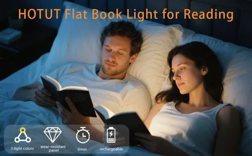 🔥Hot Seller🔥 COD！  New LED Flat Panel Reading Light, Rechargeable Reading Lamp, Portable for Dorms and Bedrooms, Student-Friendly, Cross-Border USB Night Light
