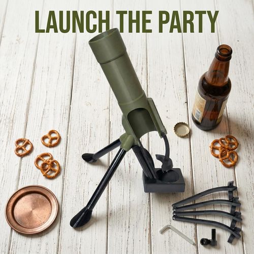 🔥Hot Seller🔥 COD！Crack Open a Cold One Like a Boss: This Mortar-Style Cannon Opener Pops Caps with One Satisfying Push – A Hands-Free Ritual for Real Beer Lovers
