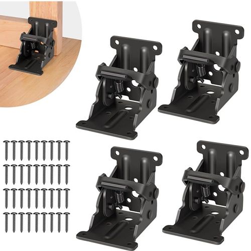🔥Heavy-Duty Folding Table Leg Brackets with Self-Locking Hinges