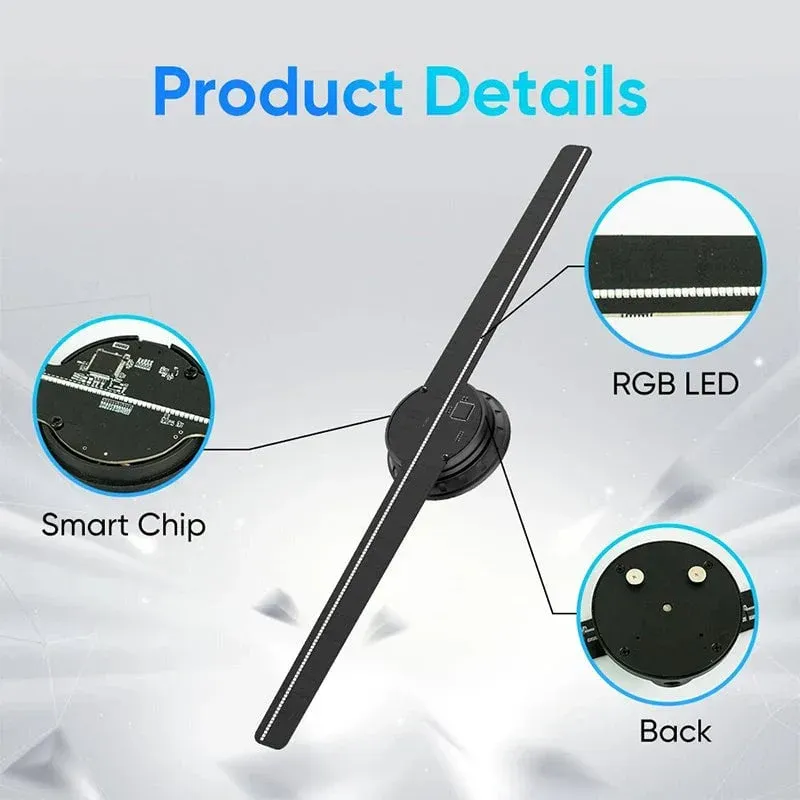 Holographic 3D LED Fan Display - Captivating Visuals!🎥