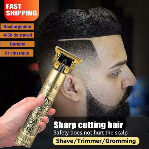 Rechargeable Metal Hair Clipper - Gold