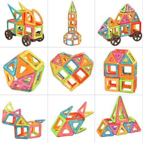 🏆Flash Sale⚡Magnetic Tiles Building Blocks - Educational Toys for Toddlers & Kids (3D Puzzle, Non-Toxic)