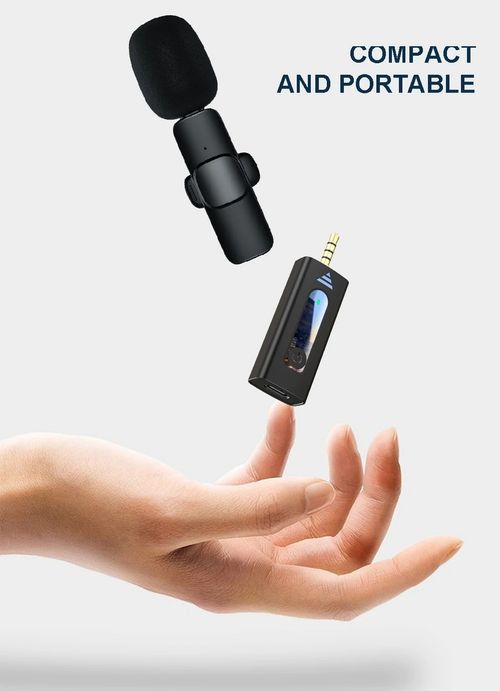 Wireless Lavalier Microphone-Video Recording Clip-on Mics