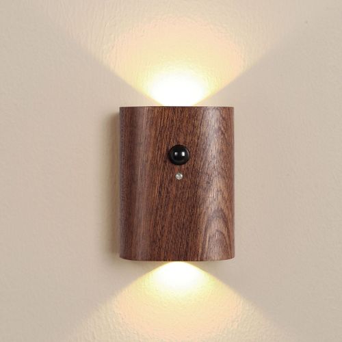 🌟 Wooden sensor wall light