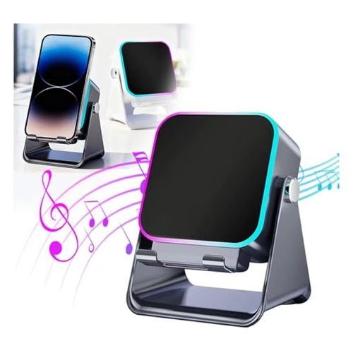 🔥5-in-1 Wireless Induction Bluetooth Speaker with Adjustable Phone Stand