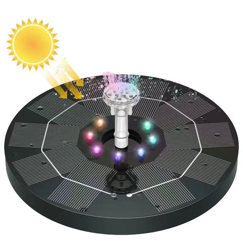 Outdoor  Floating Solar Panel Garden Water Fountains with Battery Led Lights for Pool,landscape