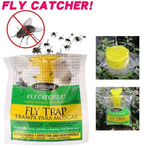 Fly Trap Bag Disposable Fly Catcher Bag with Strong Attractant Bait for Outdoor Contains 10 fly traps bag