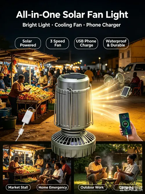 Solar Fan Light