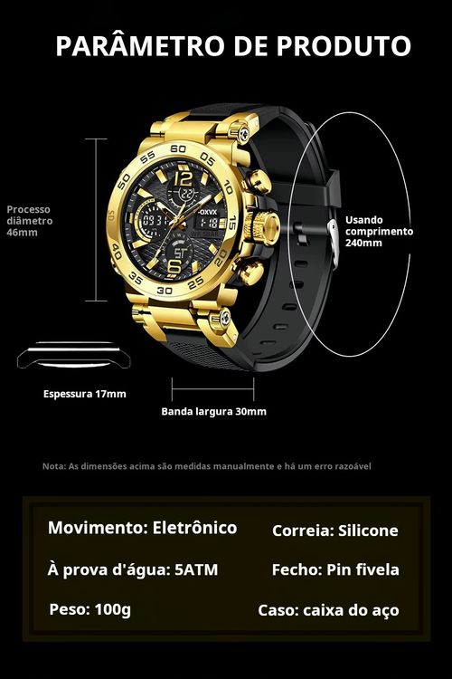 Relógio Esportivo Duplo Display Masculino