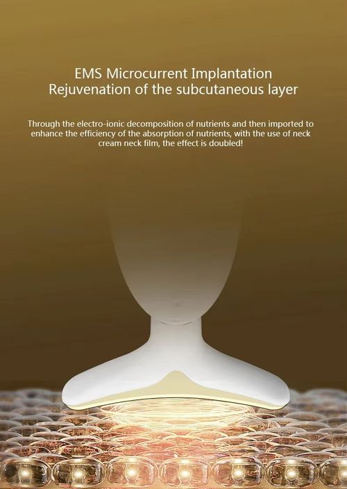 Terapia de luz vermelha ems para rosto e pescoço, anti-rugas, firmador e massageador