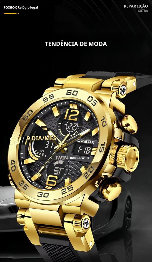 Relógio Esportivo Duplo Display Masculino