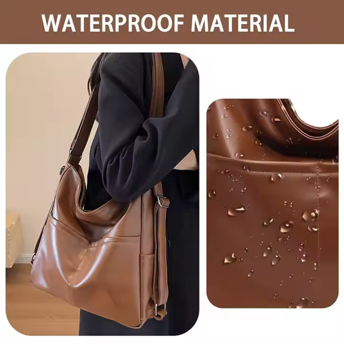FANDUO Trendy Soft Leather Convertible Multifunctional Backpack