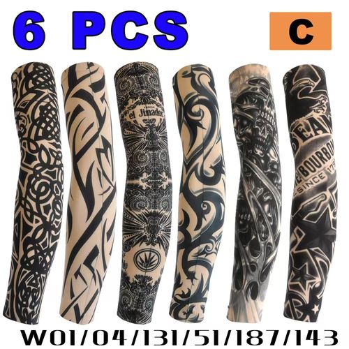 Anti-Sunshine Tattoo Arm Sleeve 3pair(6 pieces)