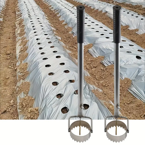 Small Stainless Steel Handheld Film Covering Hole Puncher with Telescopic Pole