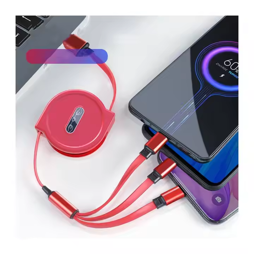 Retractable 3 In1 Usb Cable Fast Charging Micro Type c Multi Charger Cable