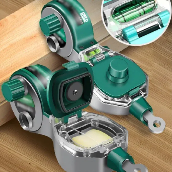 Durable Manual Chalk Line Roll with Spirit Level