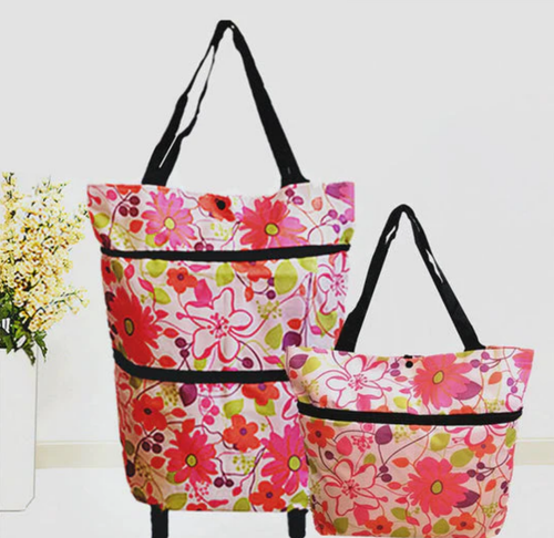 Lightweight, Waterproof Foldable Shopping Cart Bag with Wheels