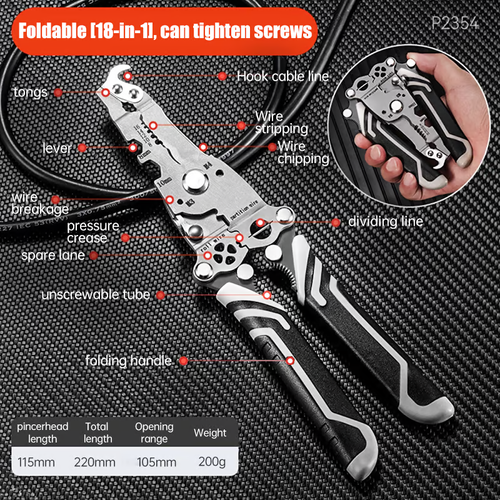 Multifunctional Folding Wire Stripper
